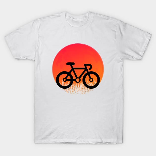 Cycling sunset retro vintage style T-Shirt by GameOn Gear